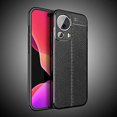 Soft Silicone Gel Leather Snap On Case Cover for Xiaomi Mi 12 Lite NE 5G Black