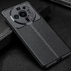 Soft Silicone Gel Leather Snap On Case Cover for Xiaomi Mi 12 Ultra 5G Black