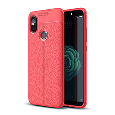 Soft Silicone Gel Leather Snap On Case Cover for Xiaomi Mi 6X Red