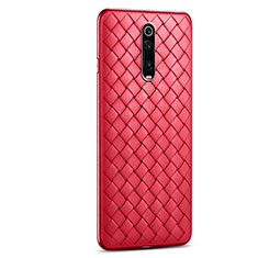 Soft Silicone Gel Leather Snap On Case Cover for Xiaomi Mi 9T Red