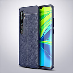 Soft Silicone Gel Leather Snap On Case Cover for Xiaomi Mi Note 10 Pro Blue