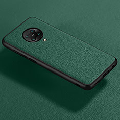 Soft Silicone Gel Leather Snap On Case Cover for Xiaomi Poco F2 Pro Green