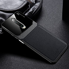 Soft Silicone Gel Leather Snap On Case Cover for Xiaomi Poco X2 Black