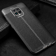 Soft Silicone Gel Leather Snap On Case Cover for Xiaomi Redmi 10X 5G Black