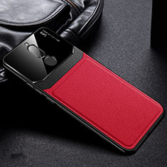 Soft Silicone Gel Leather Snap On Case Cover for Xiaomi Redmi 8 Red