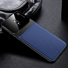 Soft Silicone Gel Leather Snap On Case Cover for Xiaomi Redmi 8A Blue