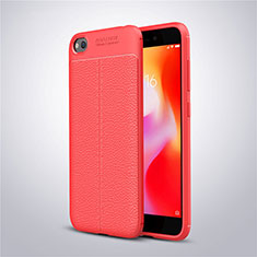 Soft Silicone Gel Leather Snap On Case Cover for Xiaomi Redmi Go Red