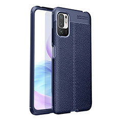 Soft Silicone Gel Leather Snap On Case Cover for Xiaomi Redmi Note 11 SE 5G Blue