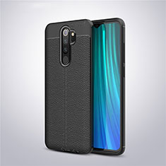 Soft Silicone Gel Leather Snap On Case Cover for Xiaomi Redmi Note 8 Pro Black