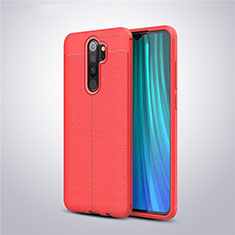Soft Silicone Gel Leather Snap On Case Cover for Xiaomi Redmi Note 8 Pro Red