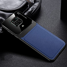 Soft Silicone Gel Leather Snap On Case Cover for Xiaomi Redmi Note 9 Pro Blue