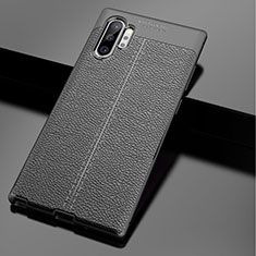 Soft Silicone Gel Leather Snap On Case Cover G01 for Samsung Galaxy Note 10 Plus Black
