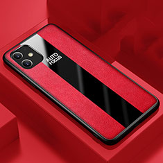 Soft Silicone Gel Leather Snap On Case Cover H01 for Apple iPhone 11 Red