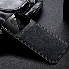 Soft Silicone Gel Leather Snap On Case Cover H01 for Huawei Mate 20 Black