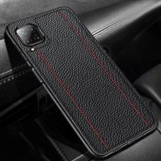 Soft Silicone Gel Leather Snap On Case Cover H01 for Huawei Nova 6 SE Black
