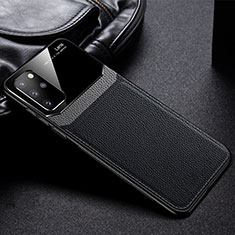 Soft Silicone Gel Leather Snap On Case Cover H01 for Samsung Galaxy S20 Plus 5G Black
