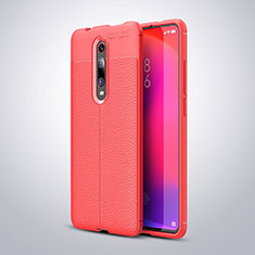 Soft Silicone Gel Leather Snap On Case Cover H01 for Xiaomi Mi 9T Pro Red
