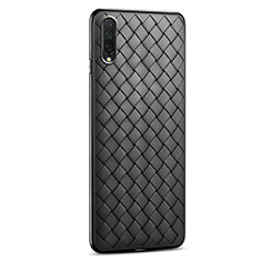 Soft Silicone Gel Leather Snap On Case Cover H01 for Xiaomi Mi A3 Black