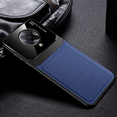 Soft Silicone Gel Leather Snap On Case Cover H01 for Xiaomi Redmi K30 Pro 5G Blue