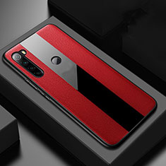 Soft Silicone Gel Leather Snap On Case Cover H01 for Xiaomi Redmi Note 8 (2021) Red