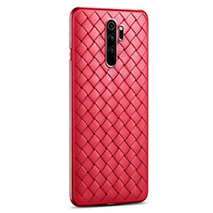 Soft Silicone Gel Leather Snap On Case Cover H01 for Xiaomi Redmi Note 8 Pro Red