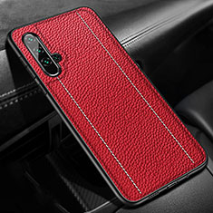Soft Silicone Gel Leather Snap On Case Cover H02 for Huawei Honor 20S Red