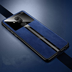 Soft Silicone Gel Leather Snap On Case Cover H02 for Huawei Mate 20 Lite Blue
