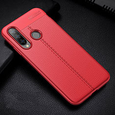 Soft Silicone Gel Leather Snap On Case Cover H02 for Huawei Nova 4e Red