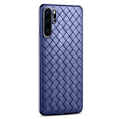 Soft Silicone Gel Leather Snap On Case Cover H02 for Huawei P30 Pro New Edition Blue