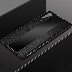 Soft Silicone Gel Leather Snap On Case Cover H02 for Xiaomi Mi A3 Black