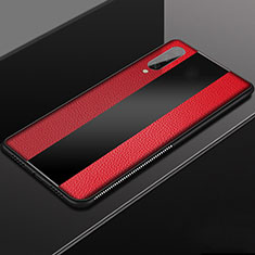Soft Silicone Gel Leather Snap On Case Cover H02 for Xiaomi Mi A3 Red