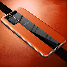 Soft Silicone Gel Leather Snap On Case Cover H03 for Huawei Honor V30 5G Orange