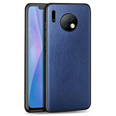 Soft Silicone Gel Leather Snap On Case Cover H03 for Huawei Mate 30 5G Blue