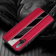 Soft Silicone Gel Leather Snap On Case Cover H03 for Huawei Nova 5 Pro Red