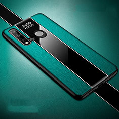 Soft Silicone Gel Leather Snap On Case Cover H03 for Huawei P20 Lite (2019) Green