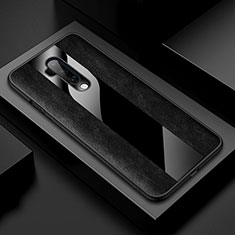 Soft Silicone Gel Leather Snap On Case Cover H03 for OnePlus 7T Pro Black