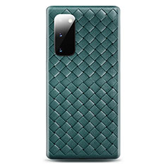 Soft Silicone Gel Leather Snap On Case Cover H03 for Samsung Galaxy S20 5G Green