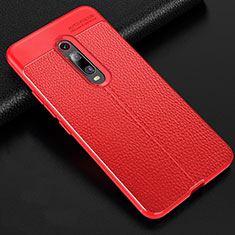 Soft Silicone Gel Leather Snap On Case Cover H03 for Xiaomi Mi 9T Pro Red