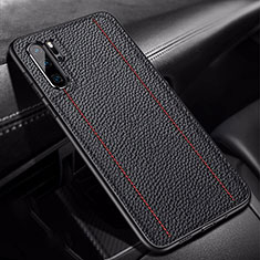 Soft Silicone Gel Leather Snap On Case Cover H04 for Huawei P30 Pro Black