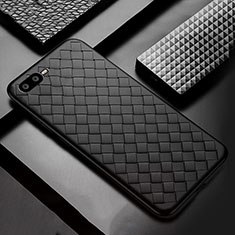 Soft Silicone Gel Leather Snap On Case Cover H04 for Oppo R17 Neo Black