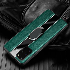 Soft Silicone Gel Leather Snap On Case Cover H04 for Samsung Galaxy S20 Plus 5G Green