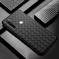 Soft Silicone Gel Leather Snap On Case Cover H04 for Xiaomi Redmi Note 8 Black