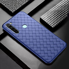 Soft Silicone Gel Leather Snap On Case Cover H04 for Xiaomi Redmi Note 8 Blue