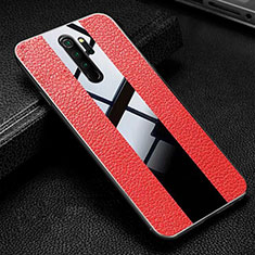 Soft Silicone Gel Leather Snap On Case Cover H04 for Xiaomi Redmi Note 8 Pro Red