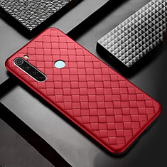 Soft Silicone Gel Leather Snap On Case Cover H04 for Xiaomi Redmi Note 8 Red