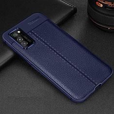 Soft Silicone Gel Leather Snap On Case Cover H05 for Huawei Honor View 30 Pro 5G Blue