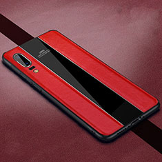 Soft Silicone Gel Leather Snap On Case Cover H05 for Huawei P20 Red