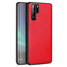Soft Silicone Gel Leather Snap On Case Cover H05 for Huawei P30 Pro Red