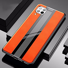 Soft Silicone Gel Leather Snap On Case Cover H05 for Huawei P40 Lite Orange