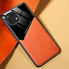 Soft Silicone Gel Leather Snap On Case Cover H05 for Xiaomi Mi 11 Lite 5G NE Orange